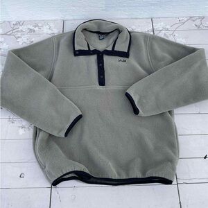 L.L. Bean Olive Fleece Pullover